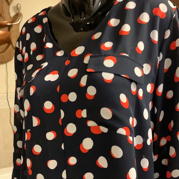 Emaline Red/white polka dot Top - Picture 3 of 6